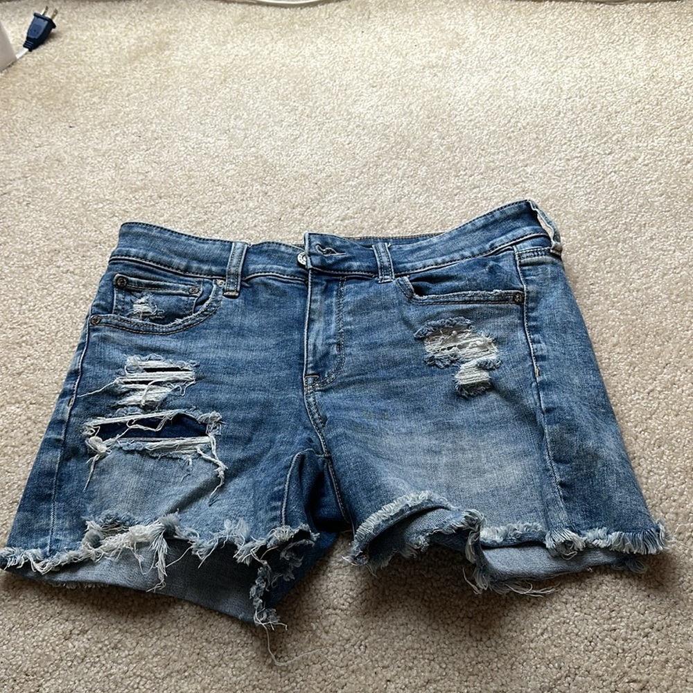 AE Next Level Ripped Denim Midi Short